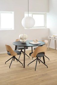 Okrúhly jedálenský stôl Roxby 120 cm čierny