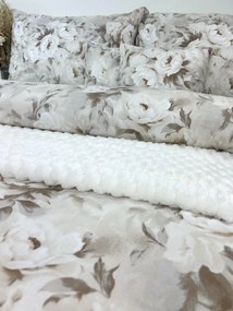 INTERMEDIC SK Posteľná obliečka Hnedé Pivónie 140x200/70x90 cm