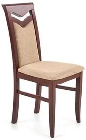 Jedálenská stolička CITRONE – masív, látka, viac farieb dub medový / sivá