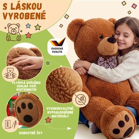 Veľký plyšový medveď BENY, 100cm, hnedá Monzana