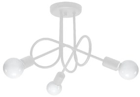 Sollux SL.1431 - Prisadený luster LOOP 3xE27/15W/230V biela