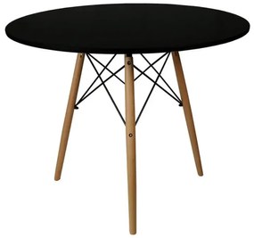 Čierny jedálenský stôl OSLO 90x90