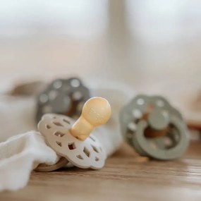 BIBS Boheme cumlíky, kaučuk 2ks - veľkosť 2 - White sunshine