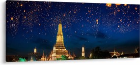 Obraz - Lampióny šťastia, Bangkok (120x50 cm)