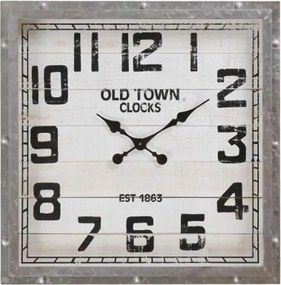 Hranaté hodiny s nerezovým rámom 610x60x610