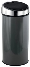 Tmavosivý dotykový oceľový odpadkový kôš 30 l – MSV