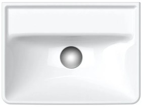 DURAVIT D-Neo závesné umývadielko bez otvoru, bez prepadu, 450 x 335 mm, biela, s povrchom WonderGliss, 07384500701