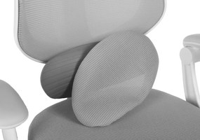 Detská otočná stolička Neoseat JUNI 009 s podnožou — látka, sivá