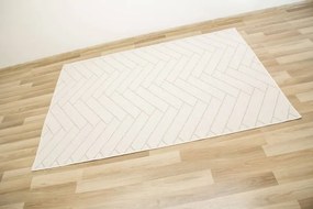 Šnúrkový obojstranný koberec Brussels 205311/10620 svetlobéžový / krémový