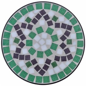 Mozaikový stolík na kvety keramika Dekorhome Tehlová