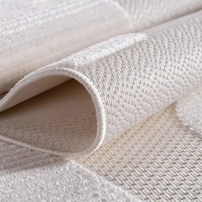 Ayyildiz, Kusový koberec Doha 1651 Cream, 80x150, biela, chodba / predsieň