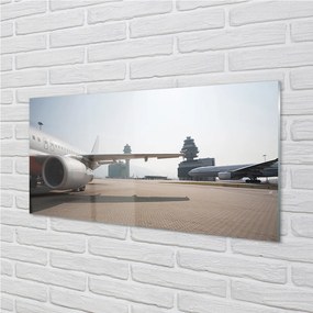 Obraz plexi Letiskové lietadla neba budovy 100x50 cm