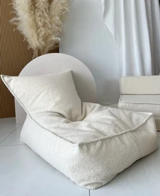 Sedací vak Boucle, krémový