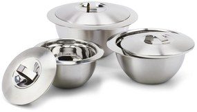 Servírovacie termomisky s uzáverom z ušľachtilej ocele, 3 ks