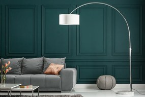 Dizajnová výsuvná stojaca lampa Lounge Deal 170-200cm biela