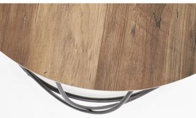 Konferenčný stolík NUBIRA 41x60 cm čierna/hnedá