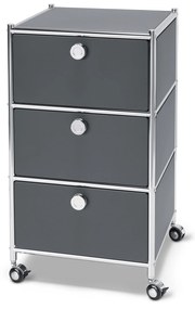 Mobilný kontajner »CN3« s 3 zásuvkami, sivý