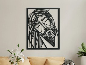 drevko Moderný obraz Ježiš s tŕňovou korunou Rozmer obrazu: 41 x 32,5 cm, Farba dekorácie: Čierna