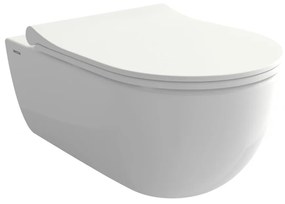 BOCCHI V-Tondo - WC závesné 545x360 mm, Rimless + slim sedátko, Soft Close - SET, biela lesklá