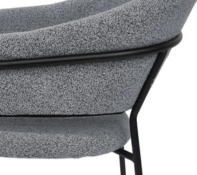 Jedálenská stolička Inga, holubia sivá štruktúrovaná látka