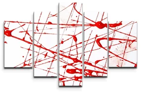 Sablio Obraz - 5-dílný Krvavé škvrny - 125x90 cm