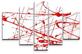 Sablio Obraz - 5-dílný Krvavé škvrny - 125x90 cm