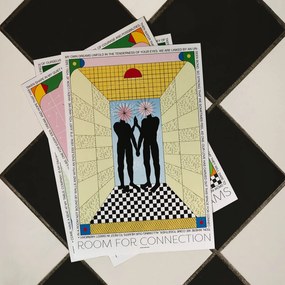 Moikka Plagát Room for Connection by Signe Bagger A4 (21x27cm)