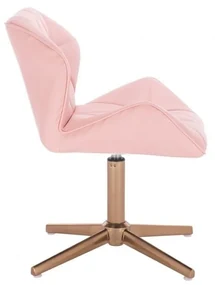 LuxuryForm DESIGN Stolička MILANO na zlatom kríži - ružová