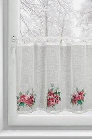 KRÁTKA VIANOČNÁ ZÁCLONA NA PÚTKACH XMAS3 60X150 CM VZOROVANÁ
