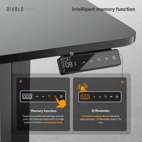 Výškovo nastaviteľný stôl Diablo X-Tensio 1400 čierny