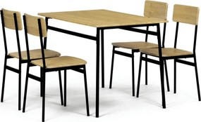 Jedálenský stôl so štyrmi stoličkami AUT-O2155 OAK
