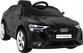 Ramiz Audi E-Tron Sportback pre deti čierne + na diaľkové ovládanie + pohon 4x4 + pomalý štart + rádio MP3 + LED