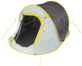 Rocktrail Pop-up kempingový stan pre 2 osoby (sivá/žltá)  (100361491)