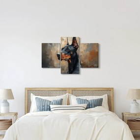 Obraz - Portrét Dobermana (90x60 cm)