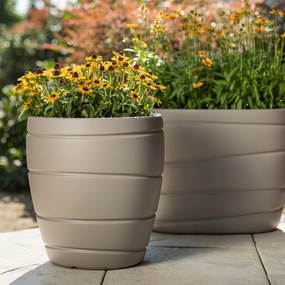 PLASTOVÝ KVETINÁČ LAVRIO 43X40 CM ANTRACITOVÁ