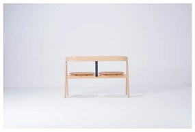 Lavica z dubového dreva s koženým sedadlom Gazzda Ava