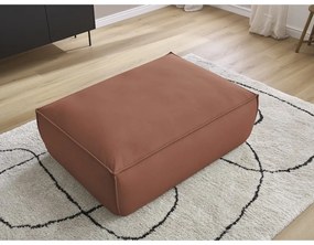 Tmavohnedá podnožka z imitácie kože Boheme – Bobochic Paris