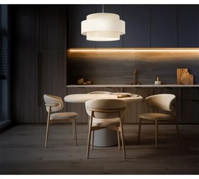 Závesný luster BOHO na šnúre 1xE27/60W/230V pr. 40 cm krémová/juta