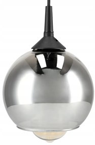BERGE Sklenená LED stropná lampa, nastaviteľná, 3xE27 - dymová guľa