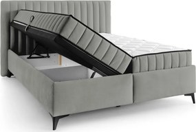 Posteľ Joy 160x200 cm, svetlo šedá látka