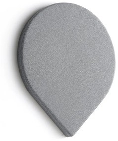 Akustický panel POLY, tvar kvapky, 965x800x56 mm, nástenný, svetlošedá