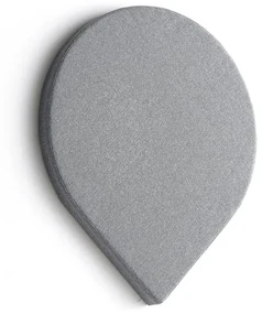 Akustický panel POLY, tvar kvapky, 965x800x56 mm, nástenný, svetlošedá