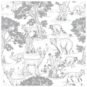 Papierová detská tapeta 100 cm x 280 cm Animals – Dekornik