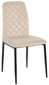 Jedálenská stolička MAVERIK zamatová, béžová