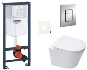 Závesný wc set do ľahkých stien / predstenová montáž SAT Infinitio SIKOGRSIN10E, 1 ks