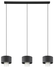 Eglo 39978 - Luster na lanku SAPUARA 3xE27/40W/230V čierna