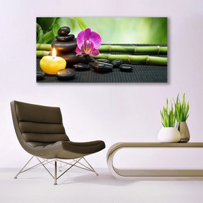 Obraz plexi Bambus kvet kamene zen 120x60 cm