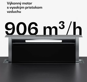 Klarstein Verosteel vstavaný digestor, Minimalistický, výkonný, EEC A++, 906,2 m³/h, 90 cm