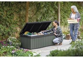 Zelený záhradný úložný box Darwin – Keter
