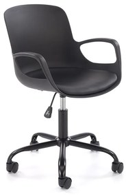 Dětská otočná židle Frost eko kůže černá